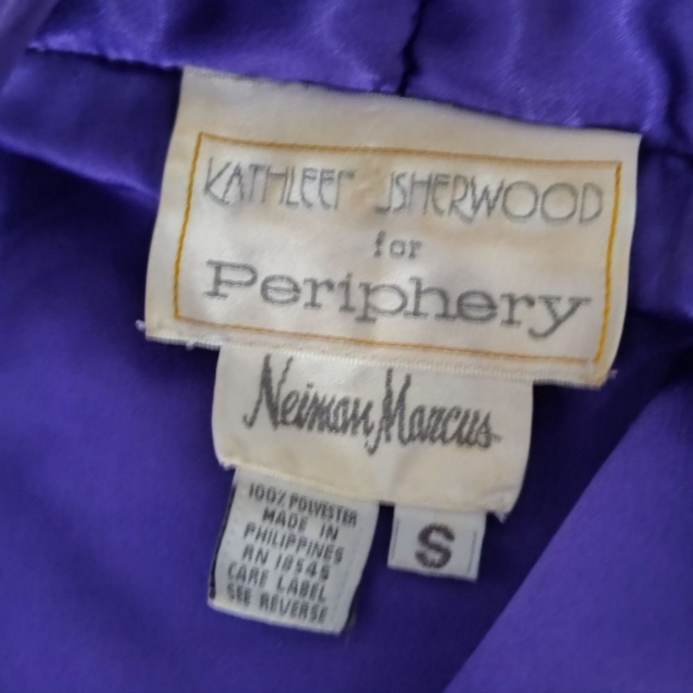 Vintage 1980s Kathleen Usherwood for Periphery Neiman Marcus Quilted Floral Robe - Picture 6 of 6